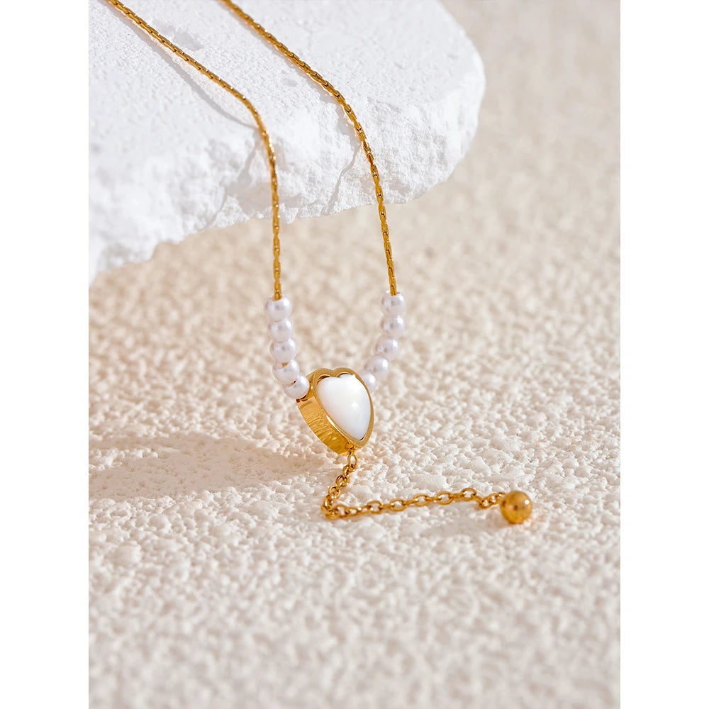 Collana Cuore e Perle Magiche