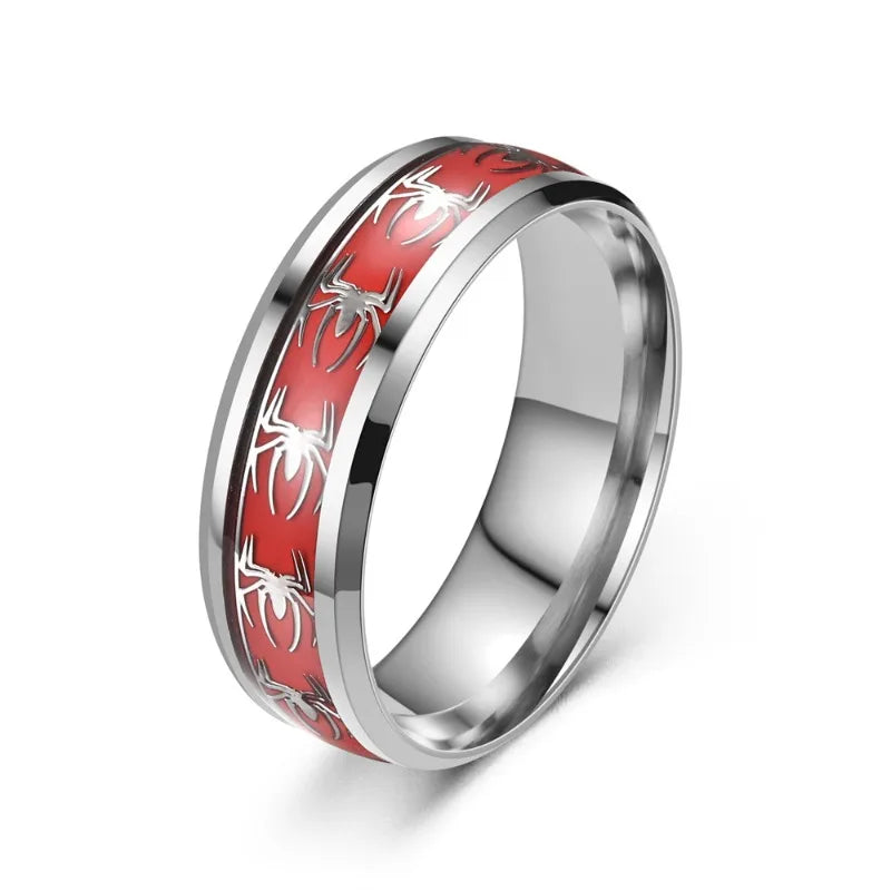Anello Ragno Rosso Gotico Unisex