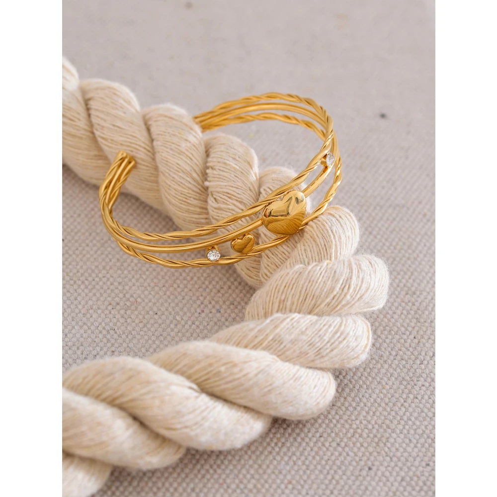 Bracciale Cuore D'Oro Elegante