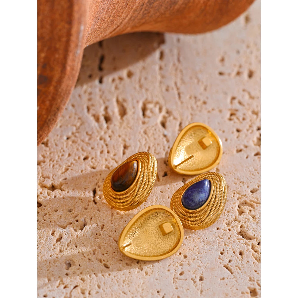 Orecchini Goccia di Tigre Vintage