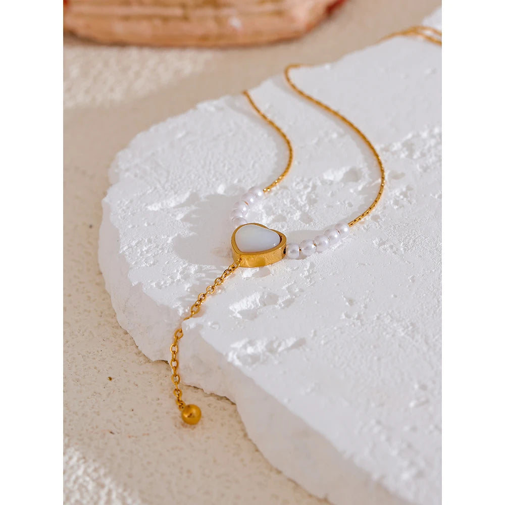 Collana Cuore e Perle Magiche