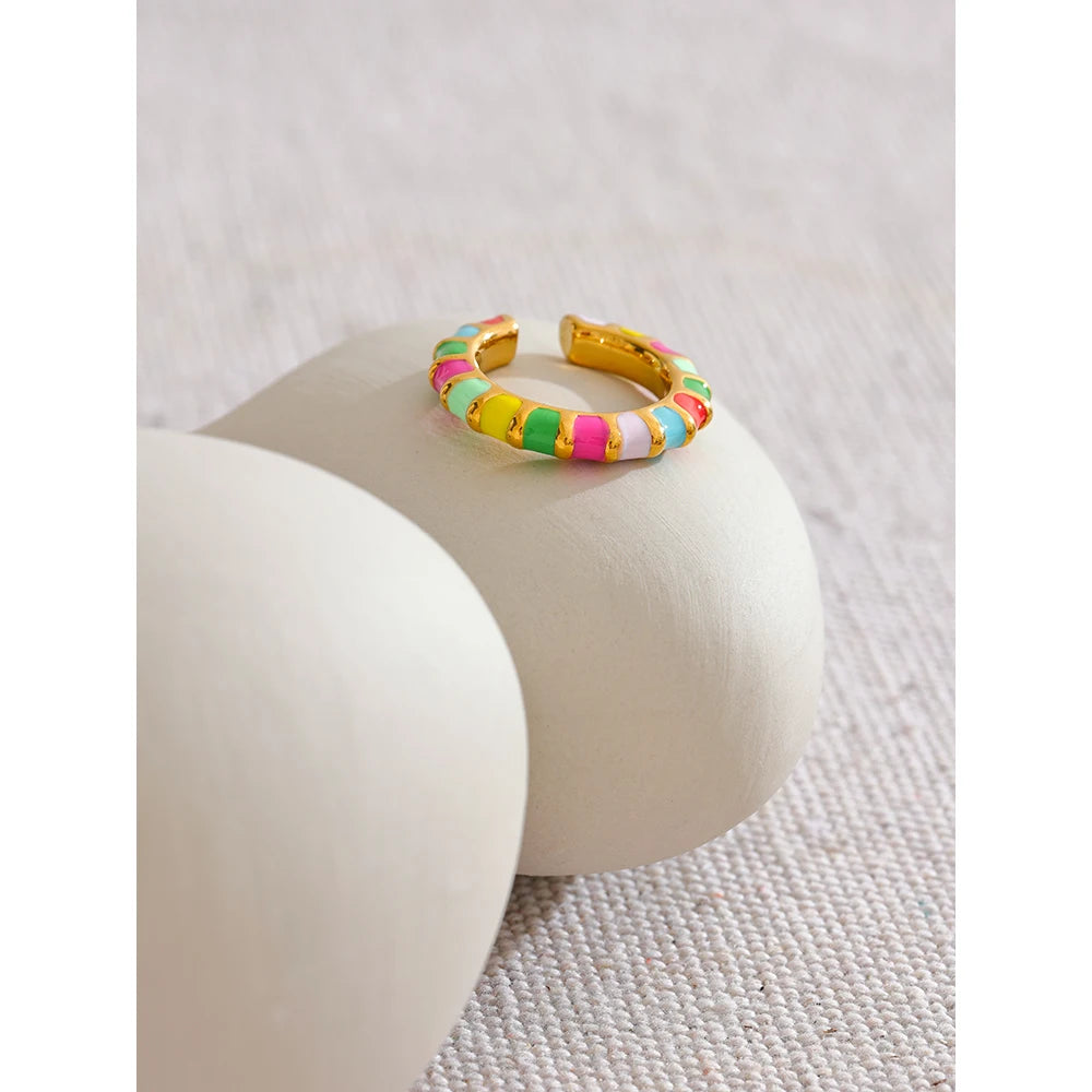 Anello Arcobaleno in Acciaio Inox