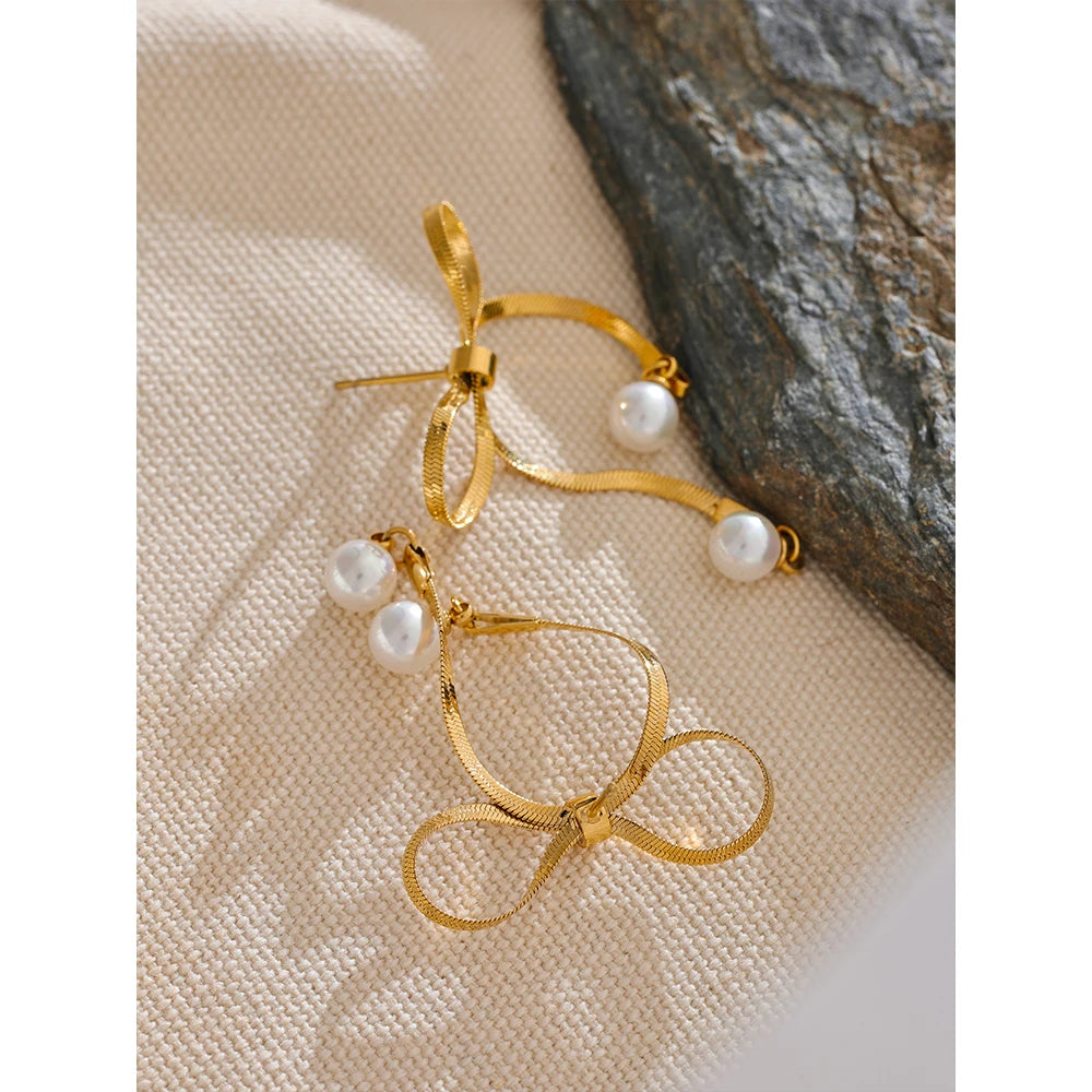 Orecchini Magici con Fiocchi e Perle