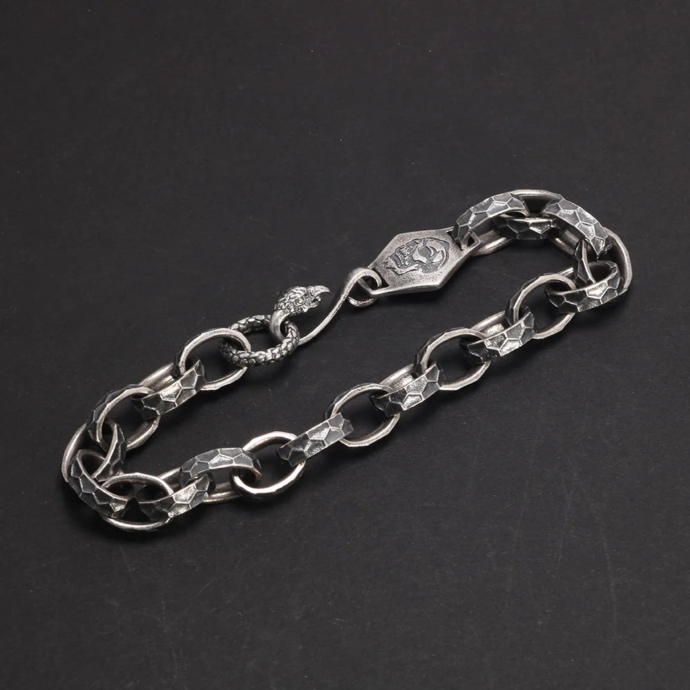 Bracciale Teschio Argento Vintage