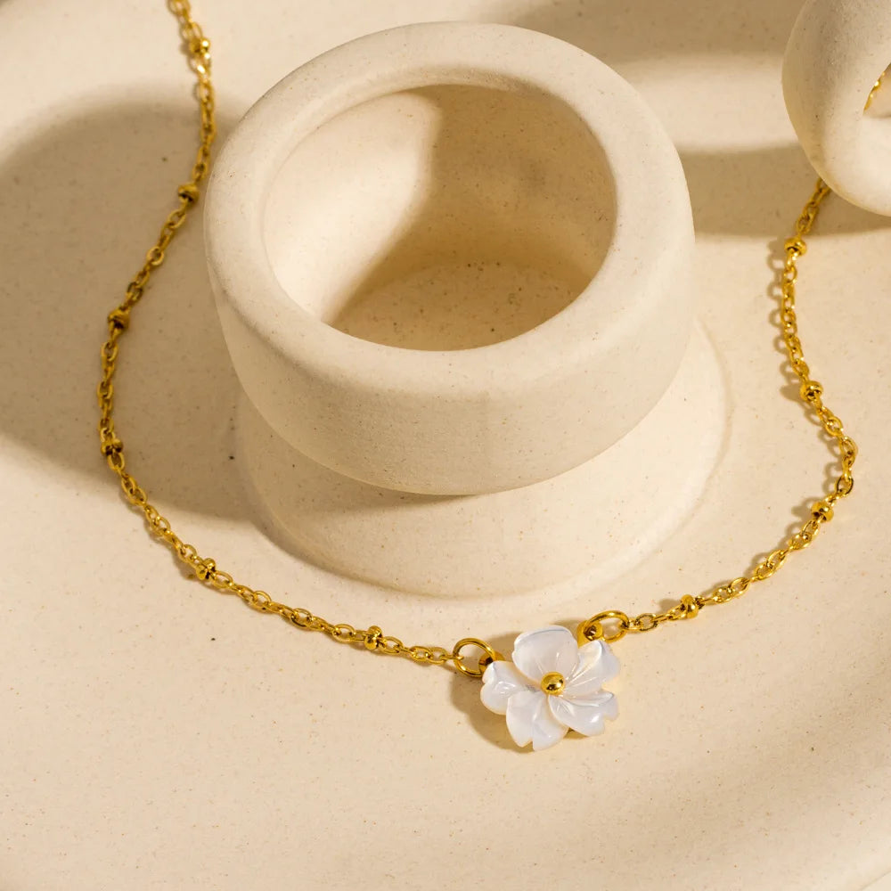 Collana Fiore Dolce in Acciaio