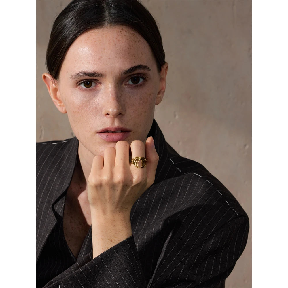 Anello Corona Dorata Glamour