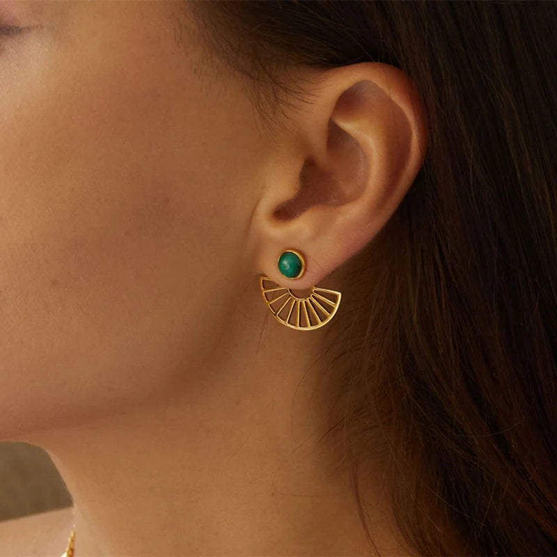 Orecchini Malachite Eleganti