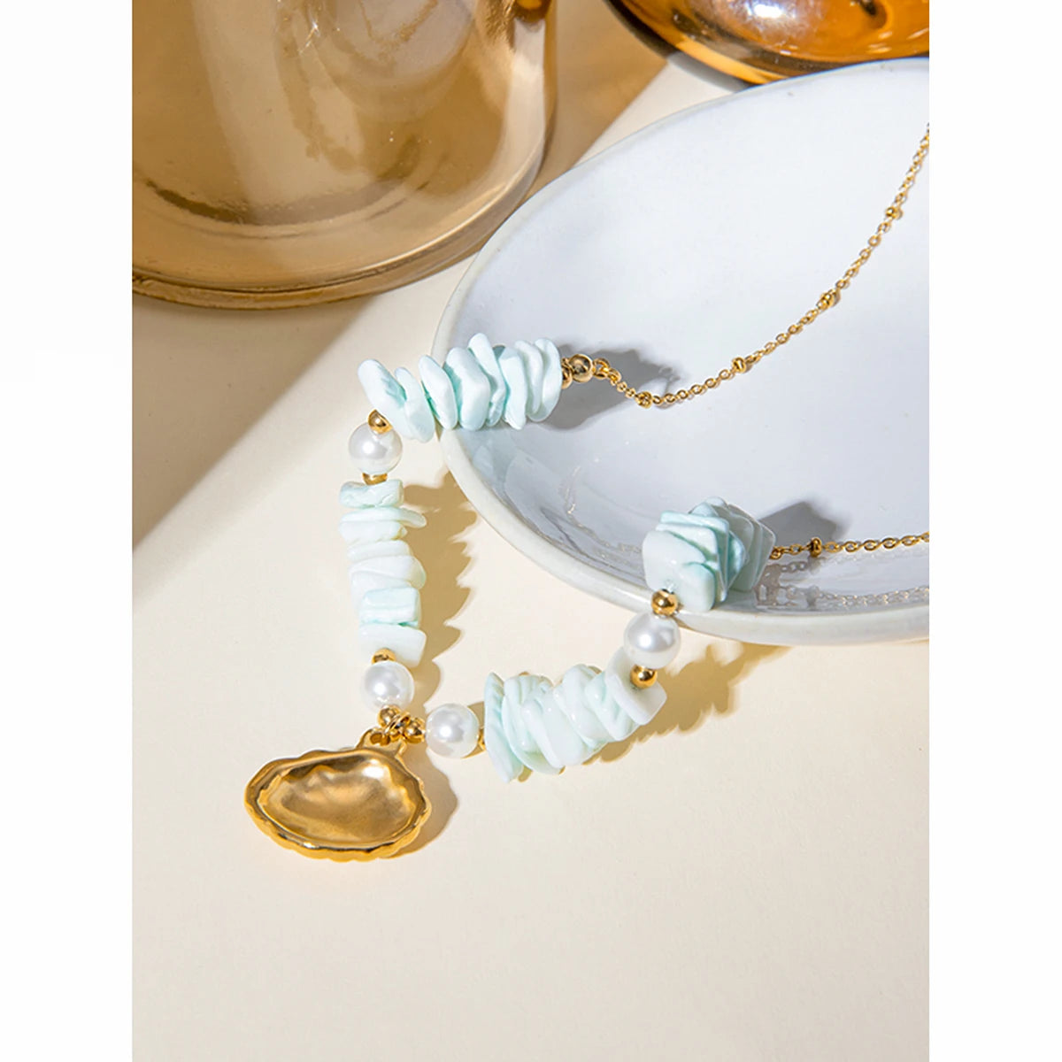 Collana Elegante con Perla Finta