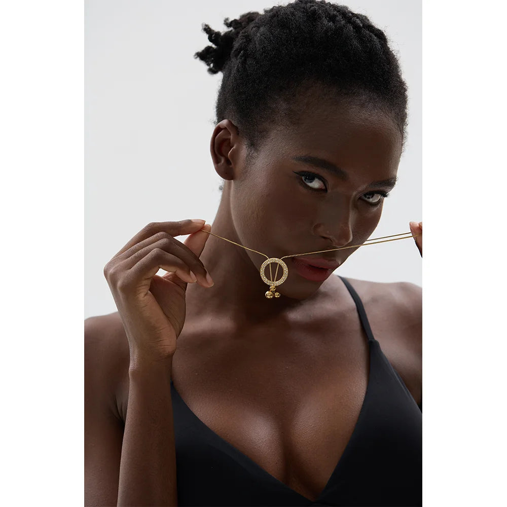 Collana Magica Zircone Dorato