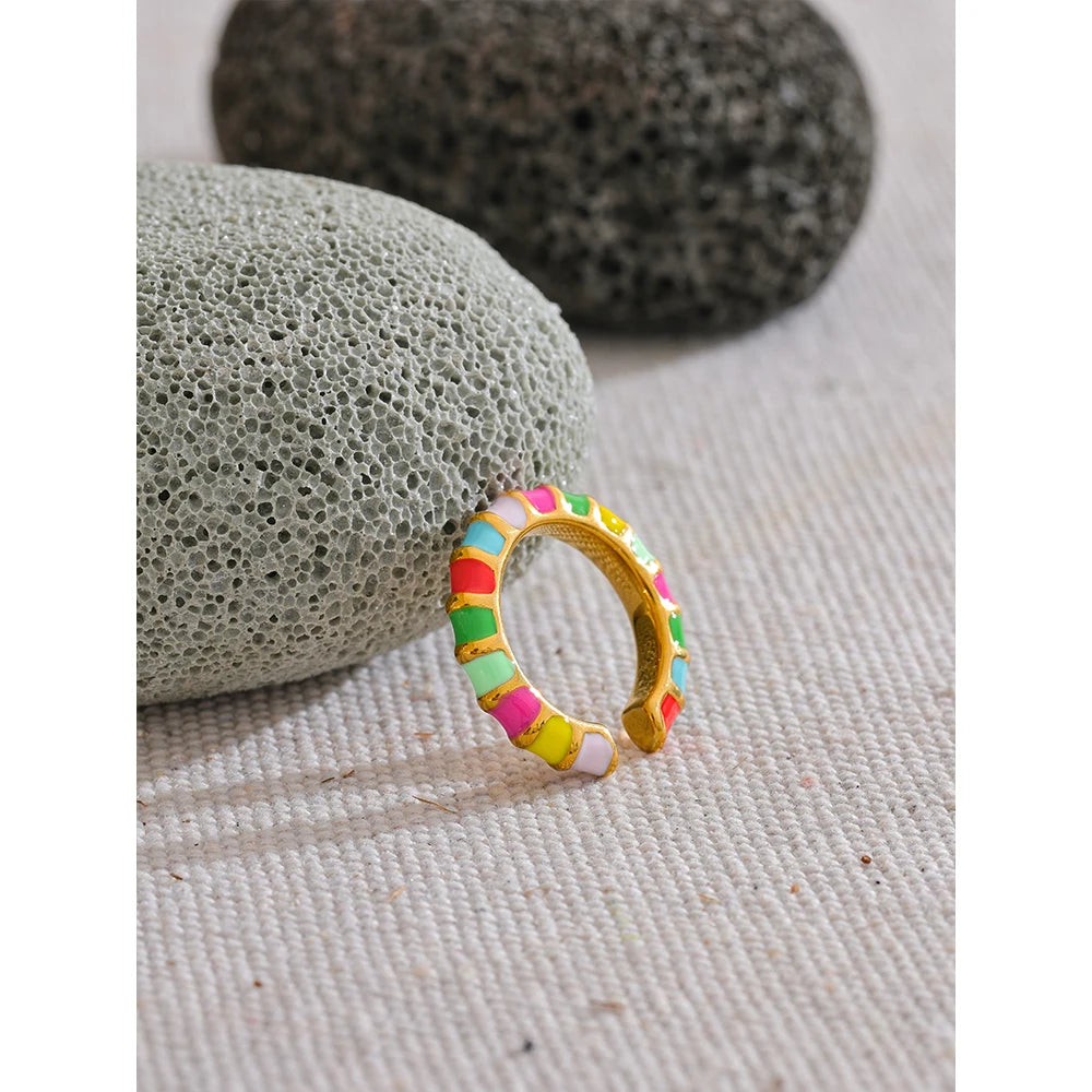 Anello Arcobaleno in Acciaio Inox