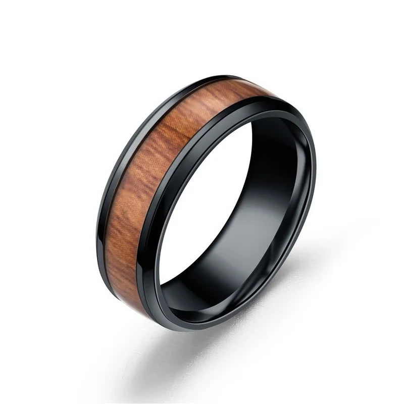 Anello Stile Legno Elegante
