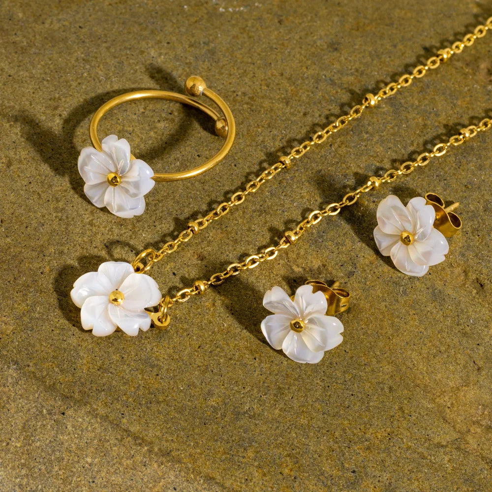 Collana Fiore Dolce in Acciaio