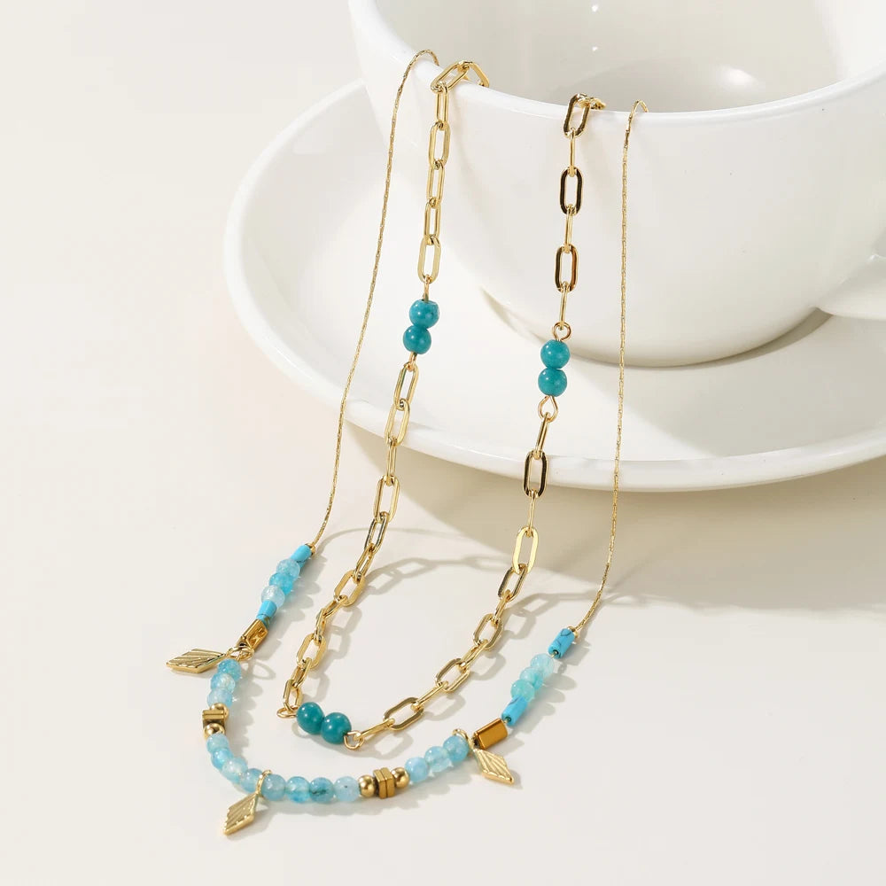 Collana Azzurra Boho Chic