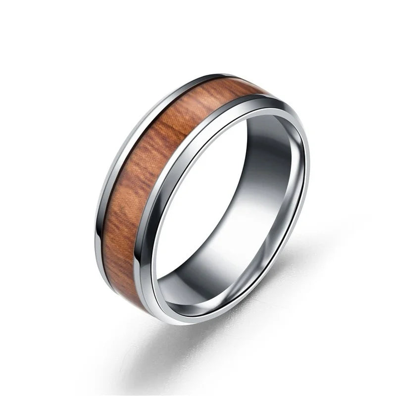 Anello Stile Legno Elegante