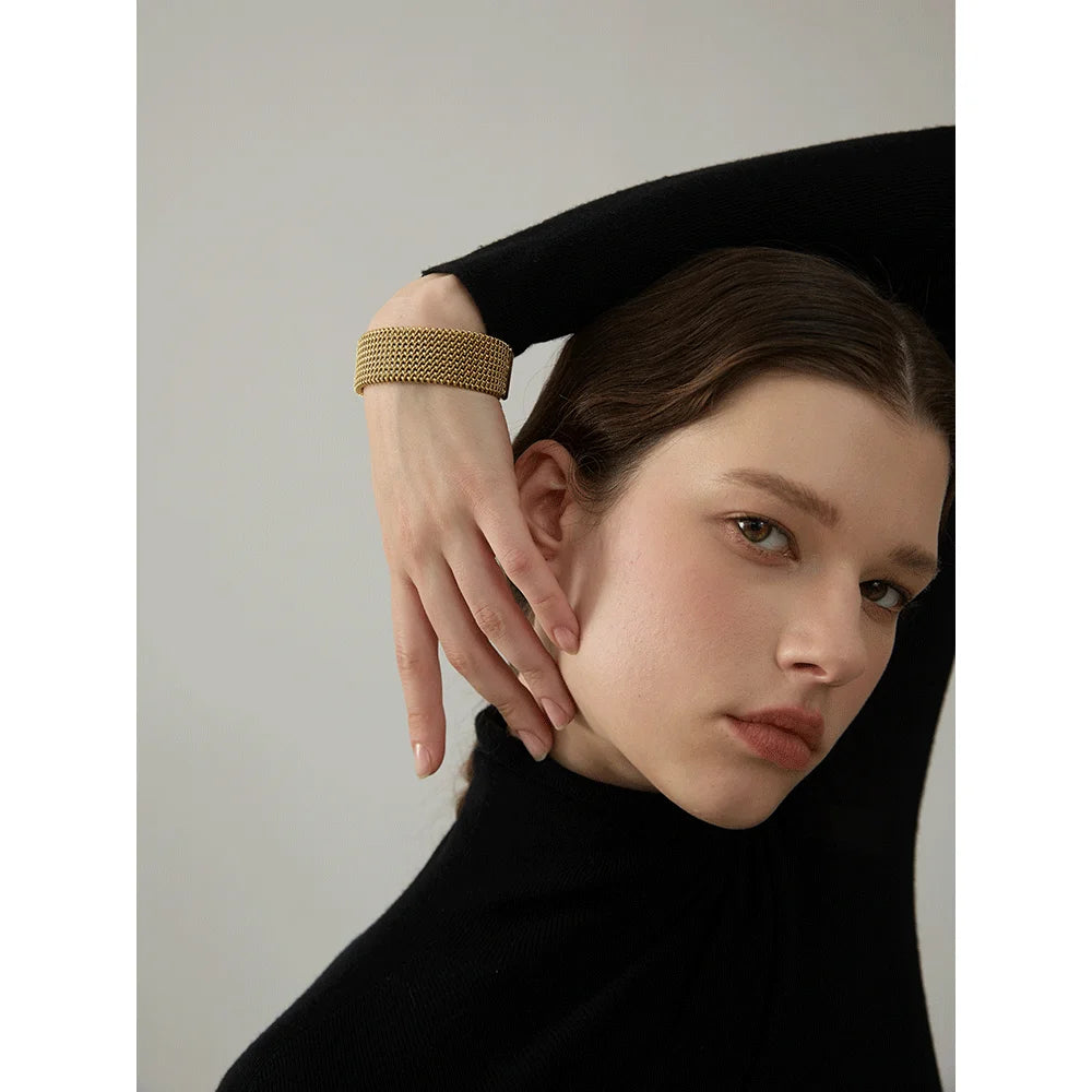 Bracciale Ampio in Acciaio Inossidabile