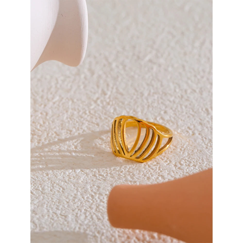 Anello Corona Dorata Glamour