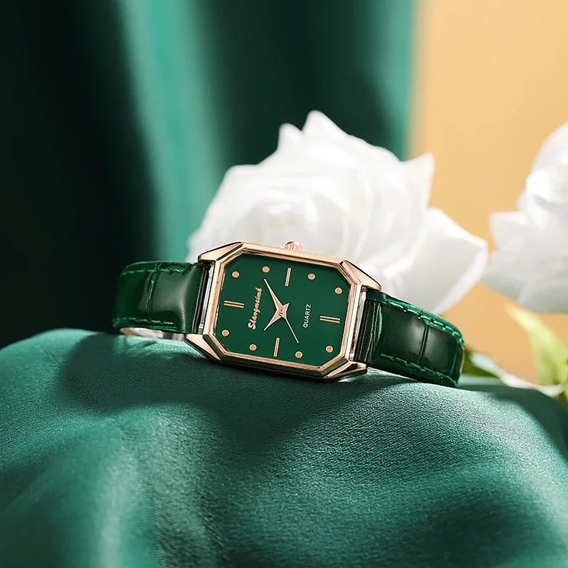 Orologio Elegante Quadrante Verde