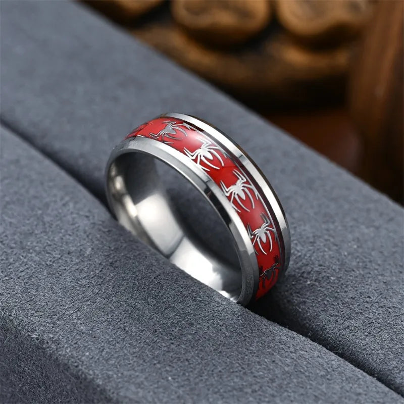 Anello Ragno Rosso Gotico Unisex