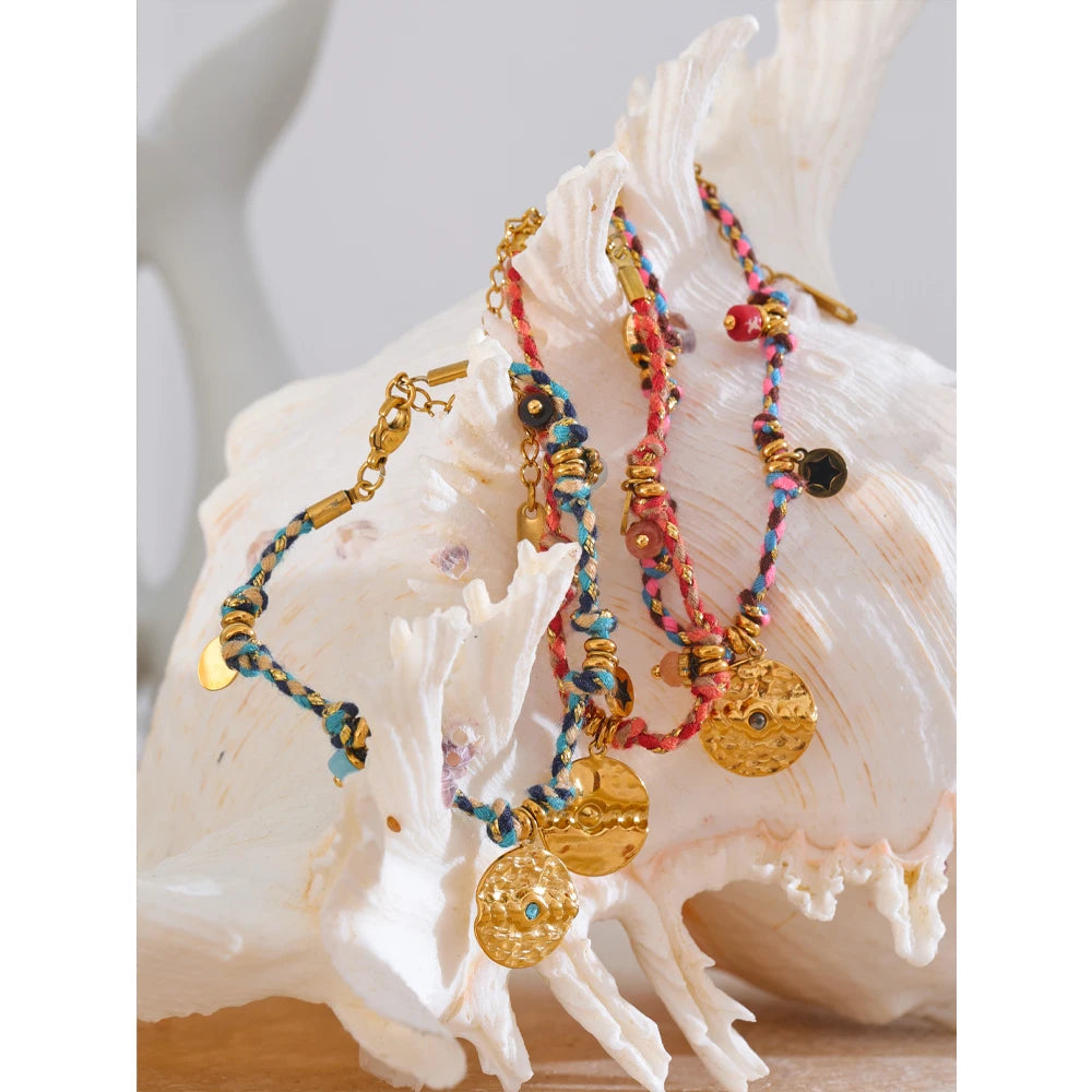 Bracciale Intrecciato Arcobaleno