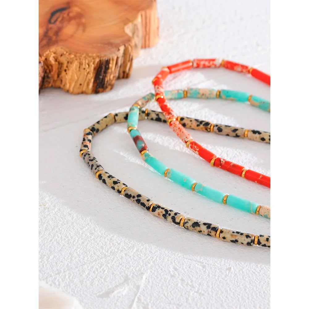 Collana Elegante Pietra Naturale