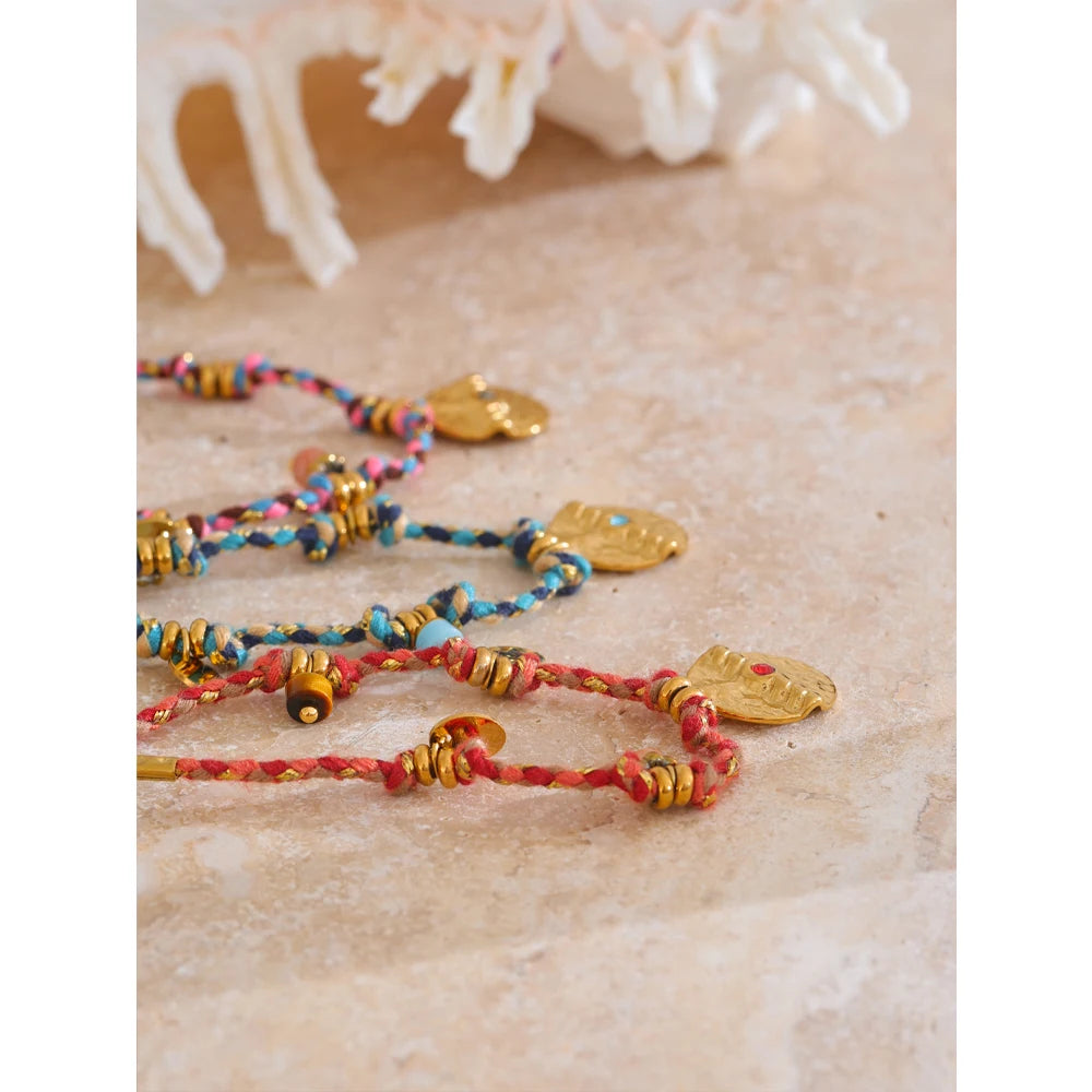 Bracciale Intrecciato Arcobaleno