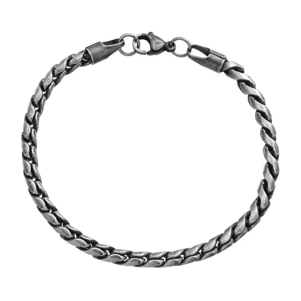 Bracciale Hip Hop Argento Retro