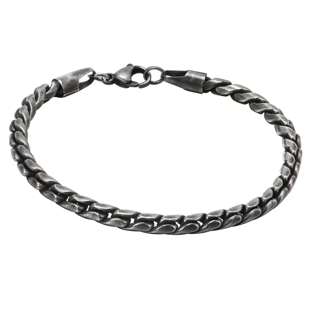 Bracciale Hip Hop Argento Retro