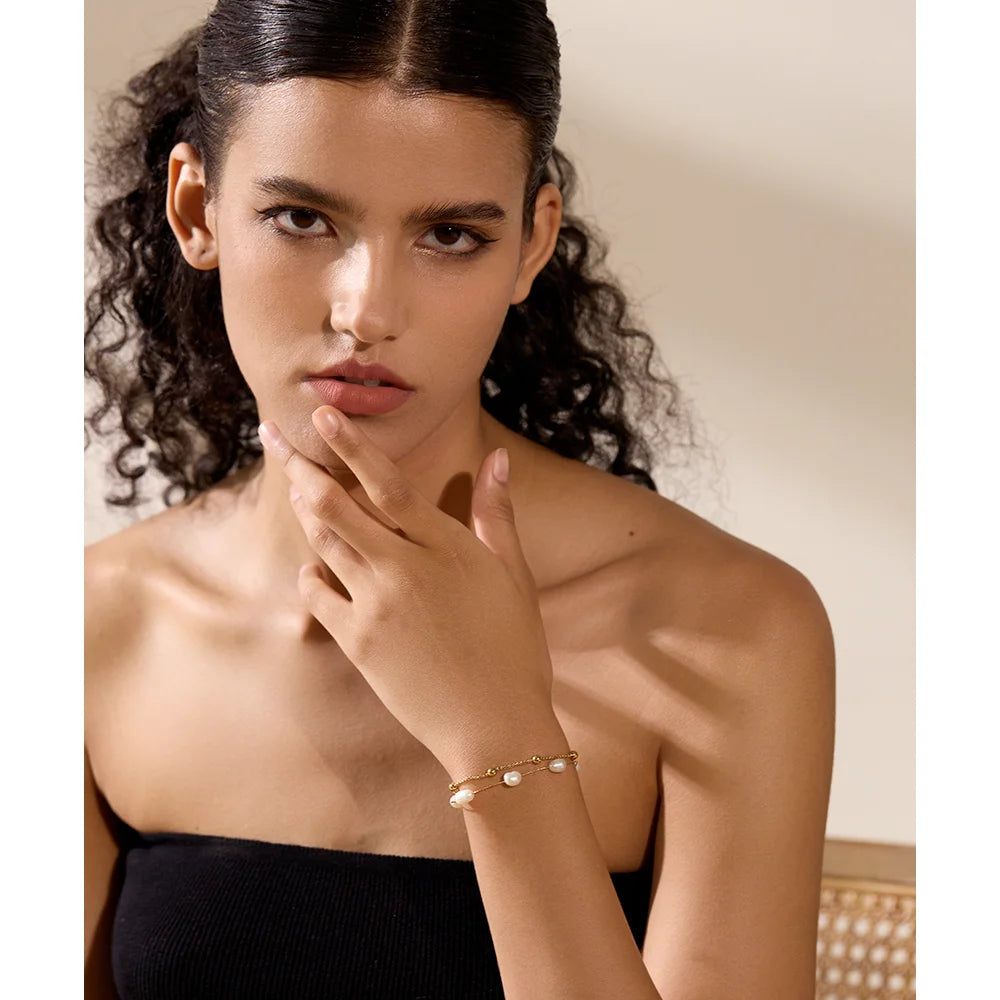 Bracciale Charm con Doppia Catena