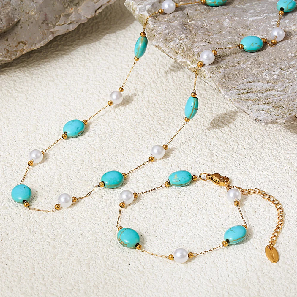 Set Gioielli Eleganti Pietre Naturali