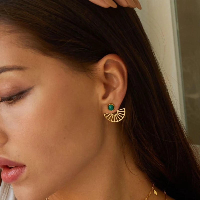 Orecchini Malachite Eleganti