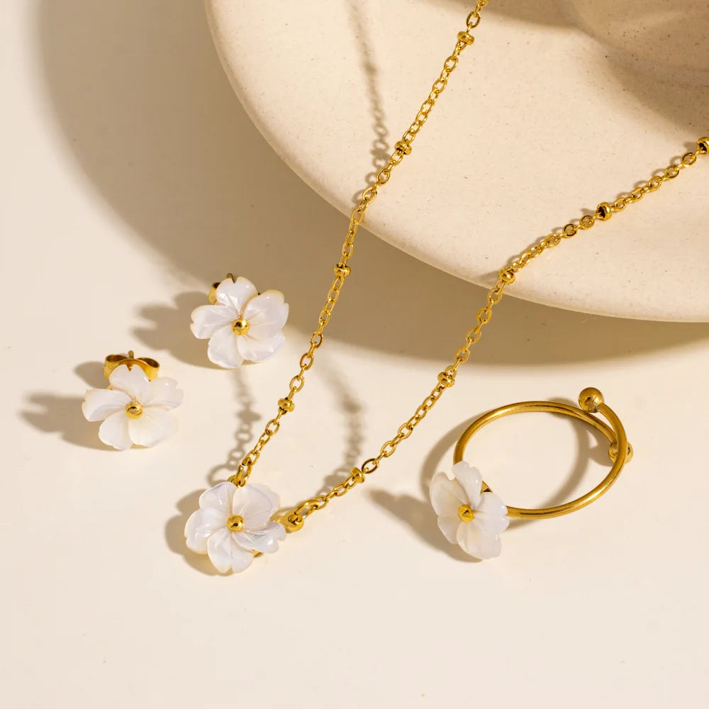 Collana Fiore Dolce in Acciaio