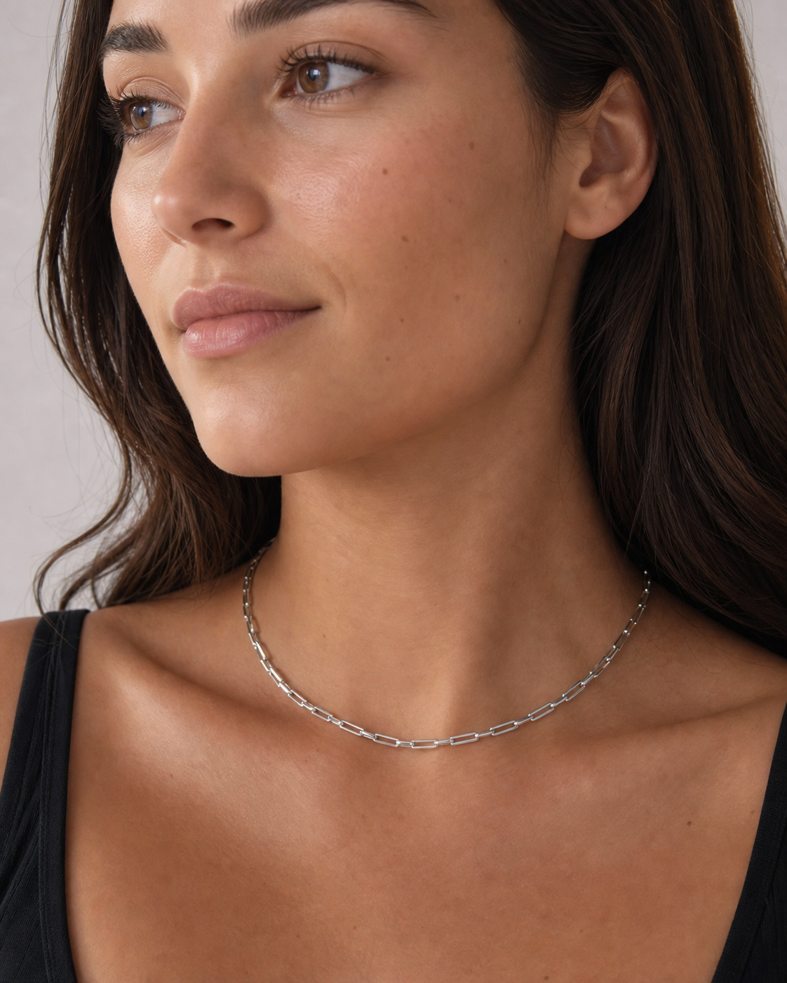 Collana Minimal Cross in Acciaio Inox
