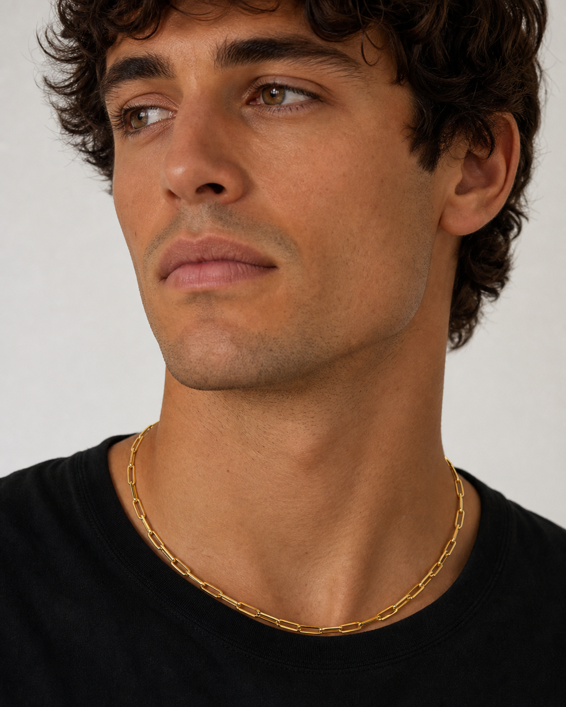 Collana Minimal Cross in Acciaio Inox