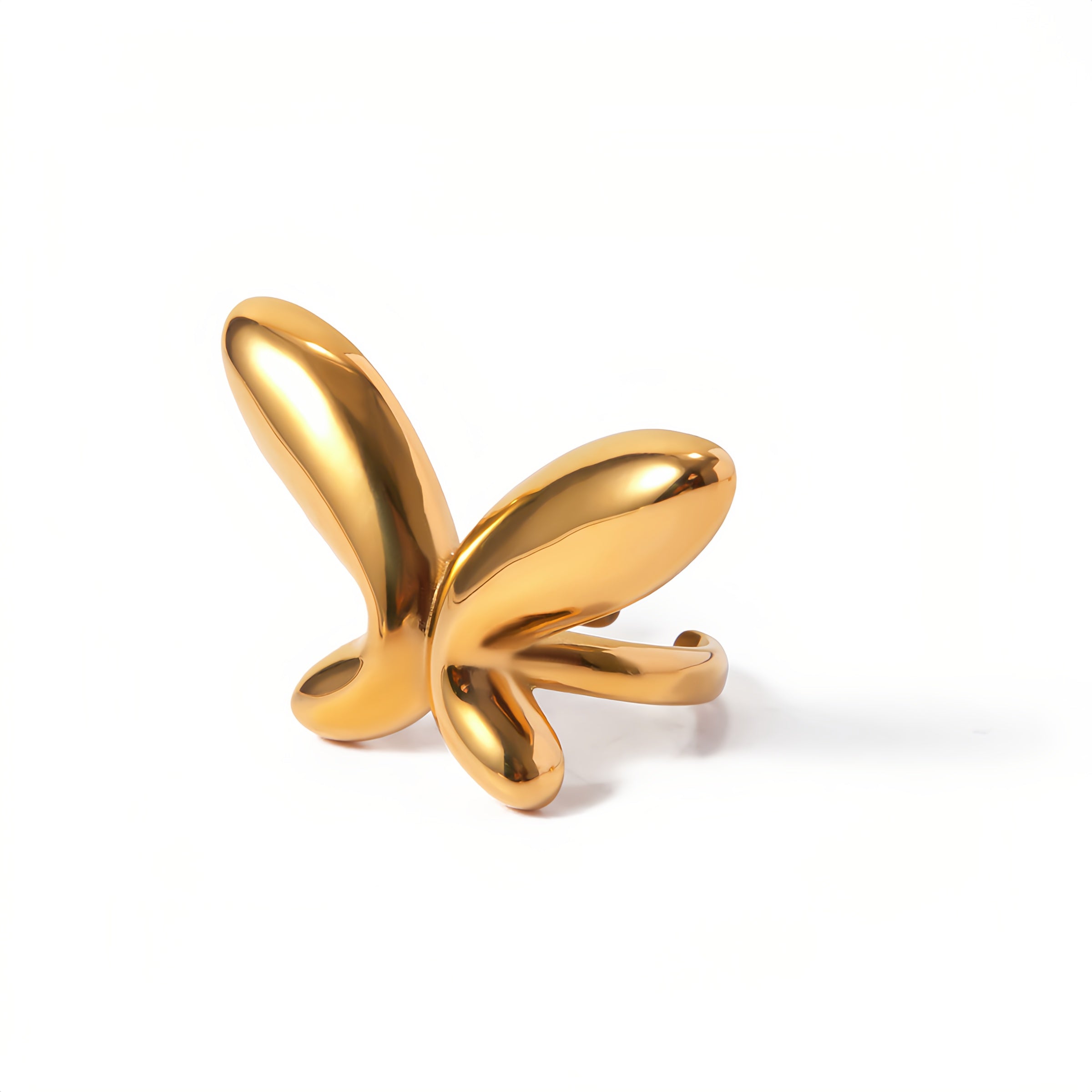 Anello Farfalla Dorata - Eleganza Senza Tempo in Oro 18K