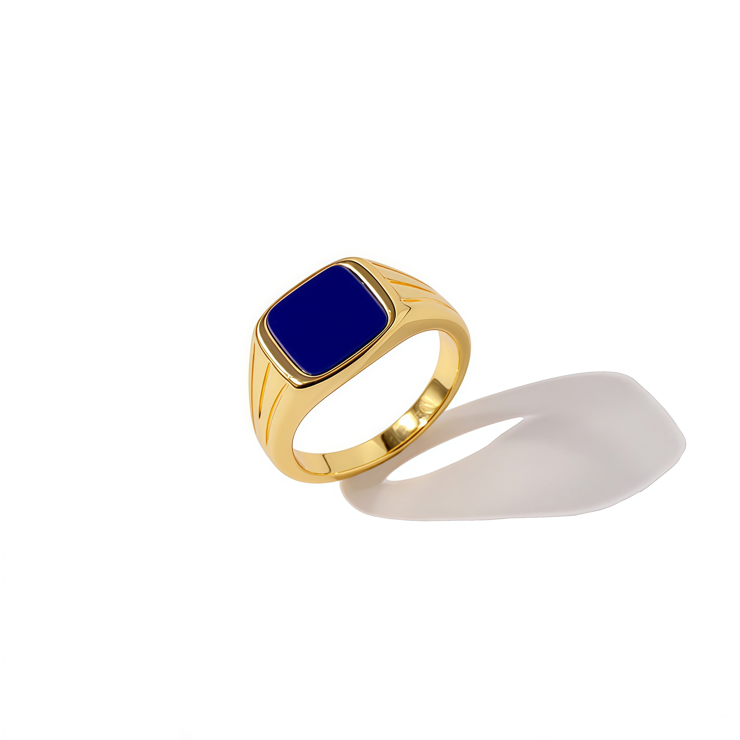 Eleganza Vintage: Anello con Malachite Naturale e Ottone Dorato