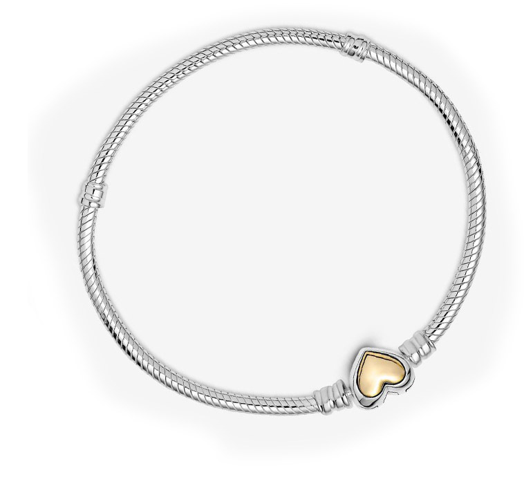 Bracciale Snake Chain con Chiusura a Cuore