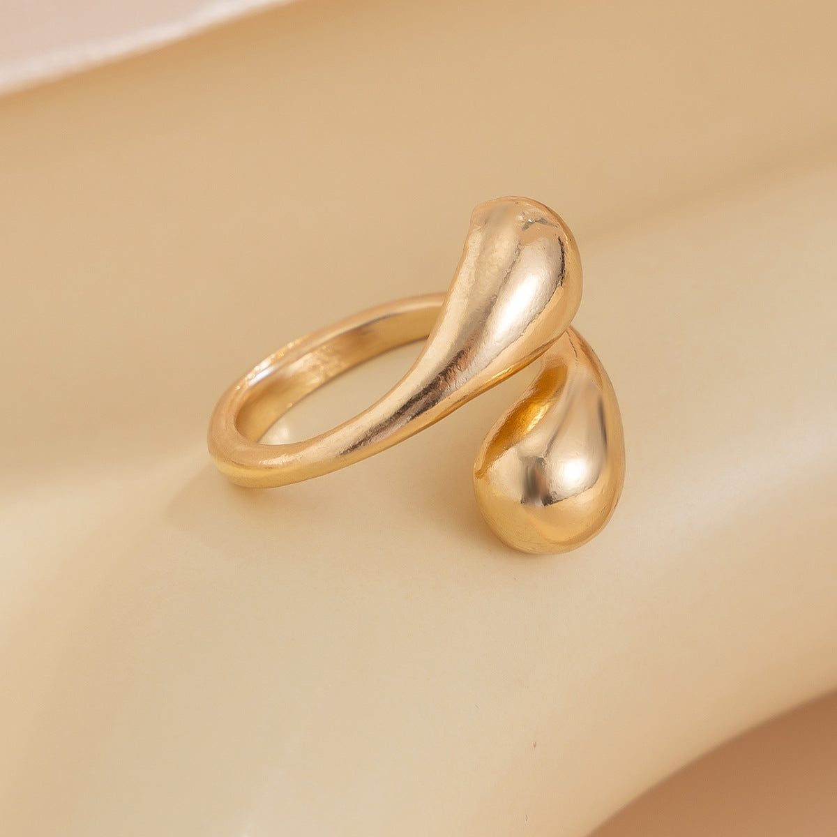 Anello Doppia Goccia Fotosensibile — Elegante, Semplice, Regolabile