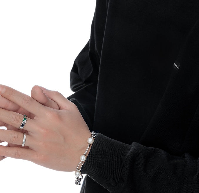 Eleganza Fusion: Il Bracciale Pearl Spliced Cuban