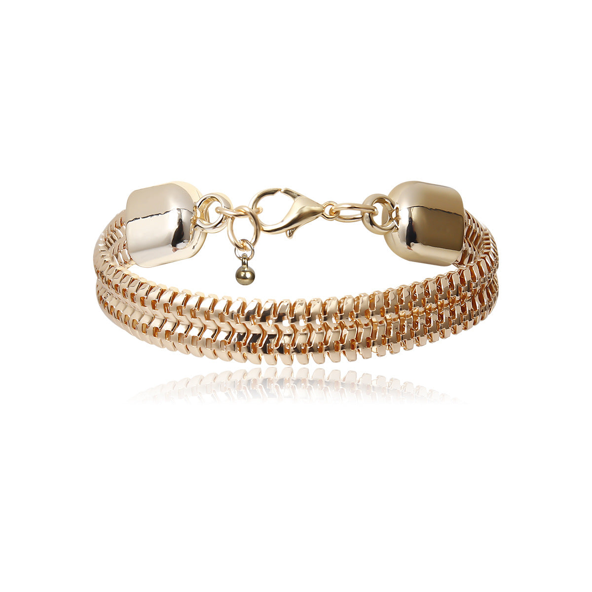 Bracciale Con Catena e Perle Incastonate