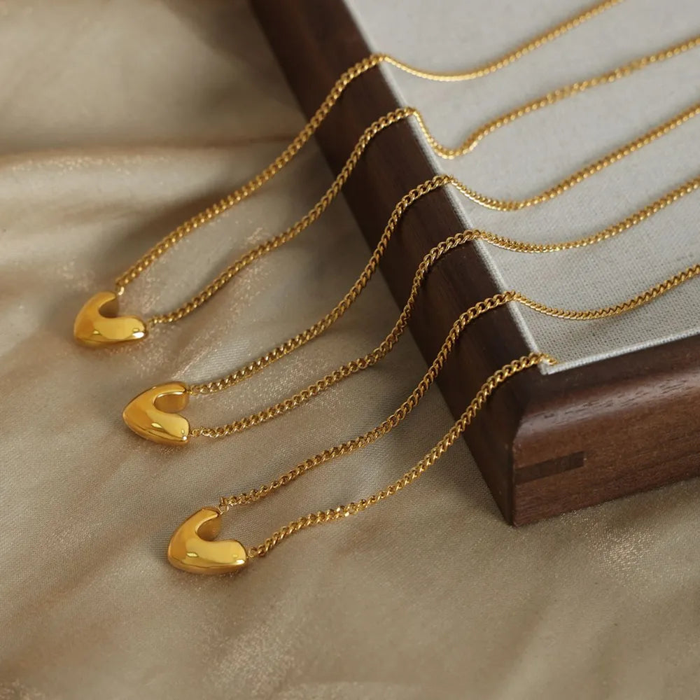 Collana con Ciondolo a Cuore Placcato Oro
