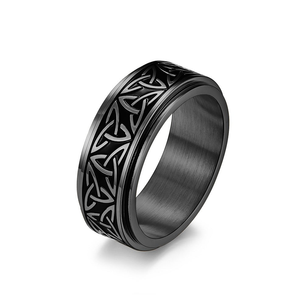 Anello Vichingo Nordico Rotante - Forza Antica, Design Moderno