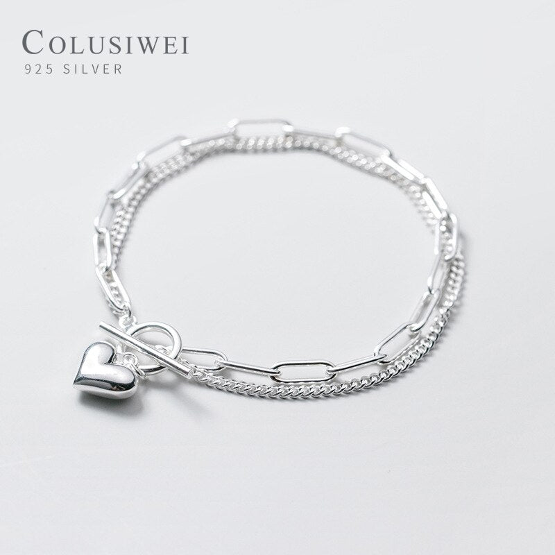 Bracciale Doppio Strato in Argento Sterling 925