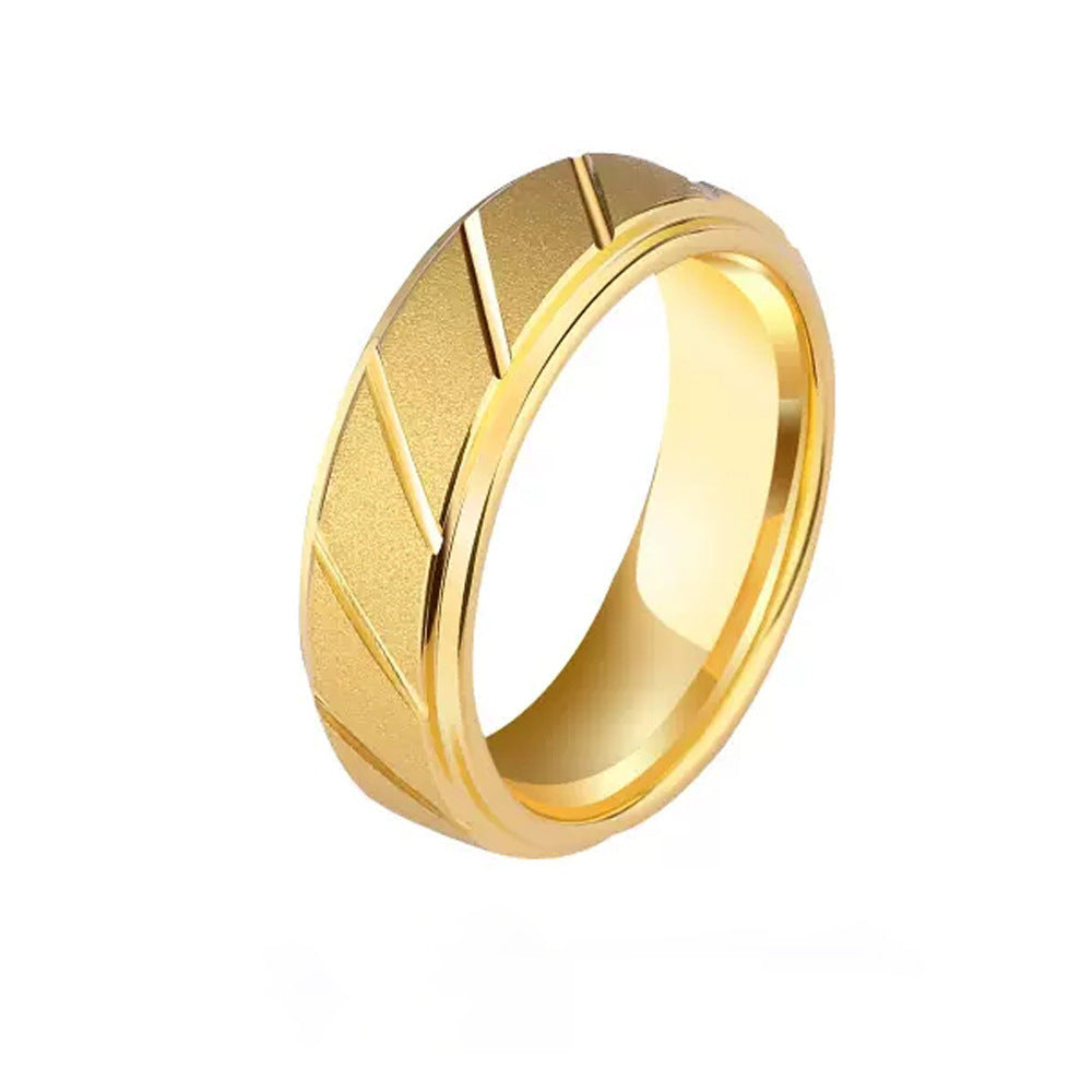 Eleganza Robusta: L’Anello Frosted in Acciaio Tungsteno
