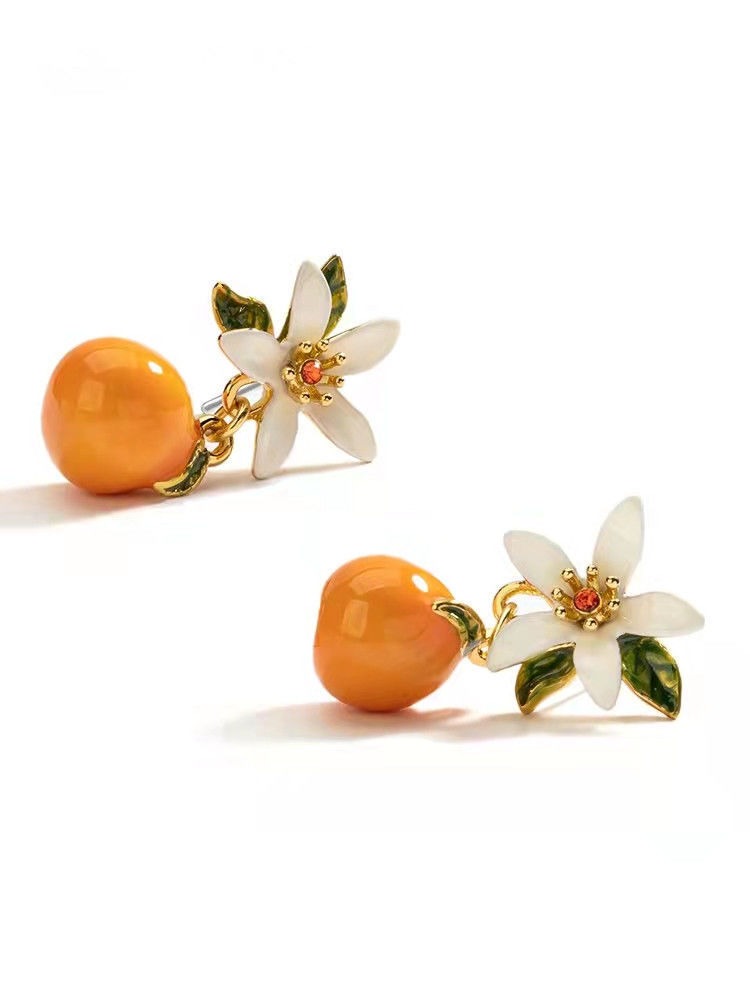 Orecchini Agrumi e Gardenia da Donna in Stile Estivo