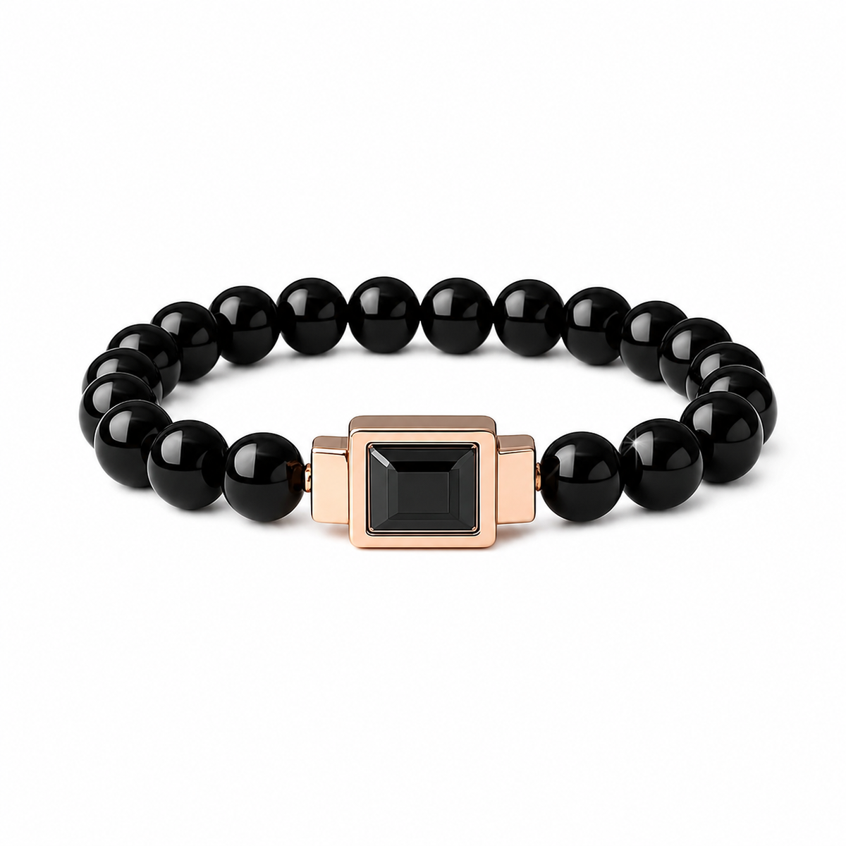 "Ombra Geometrica" – Bracciale Estellamare in argento 925 con sfere nere