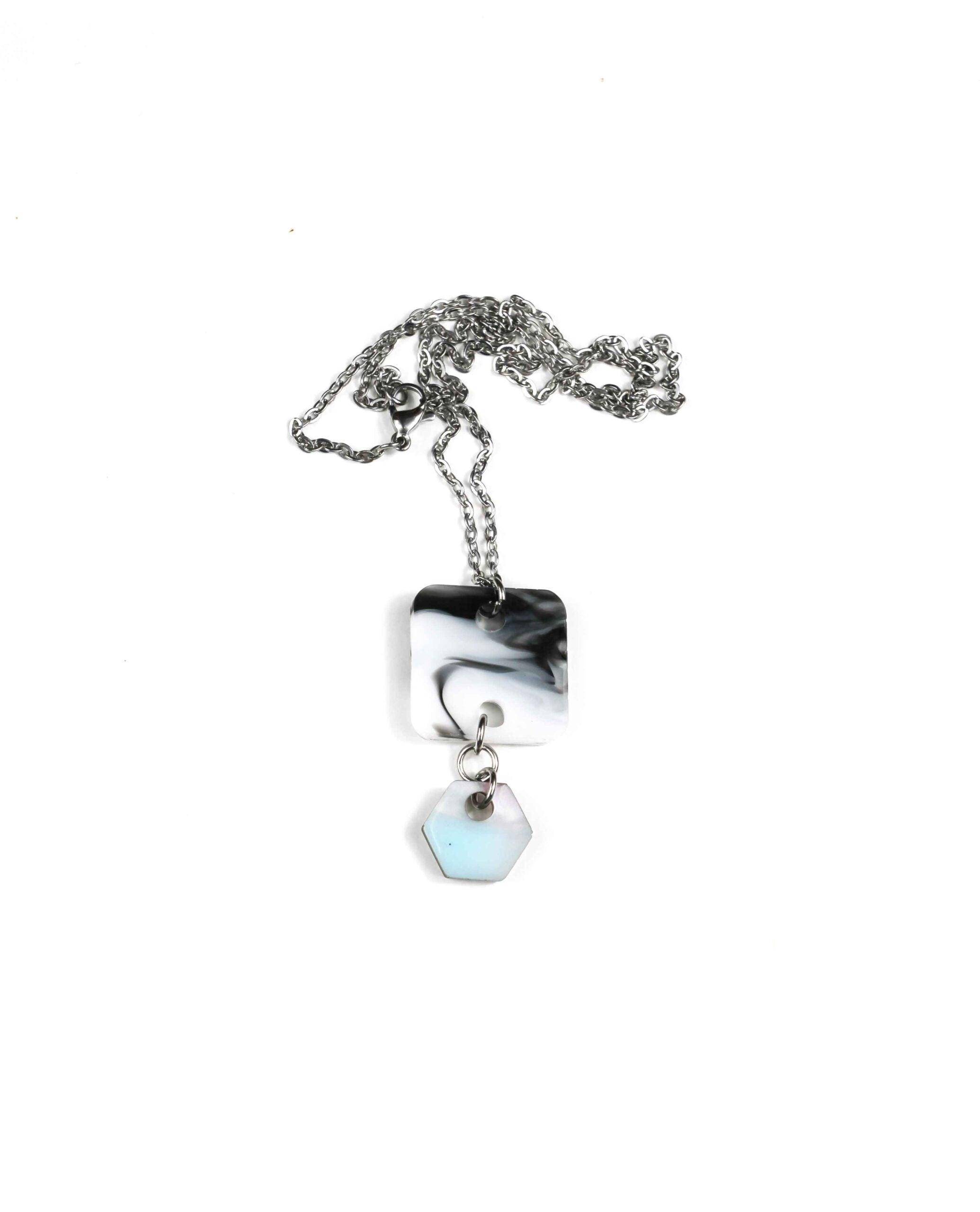 Stelle su Argento – Collana Bianco, Nero & Azzurro