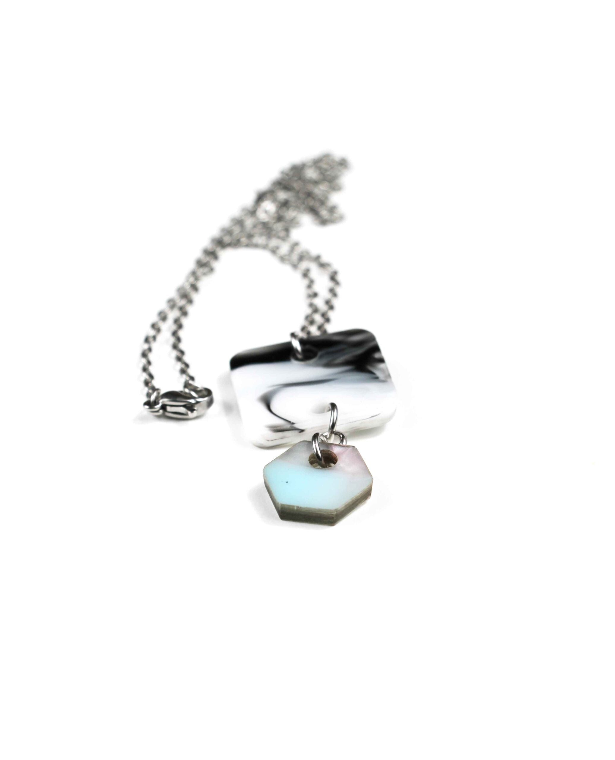 Stelle su Argento – Collana Bianco, Nero & Azzurro
