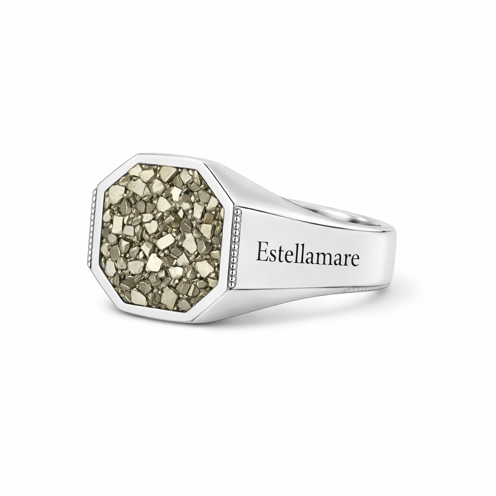 Estellamare Pyrite Octagon Ring