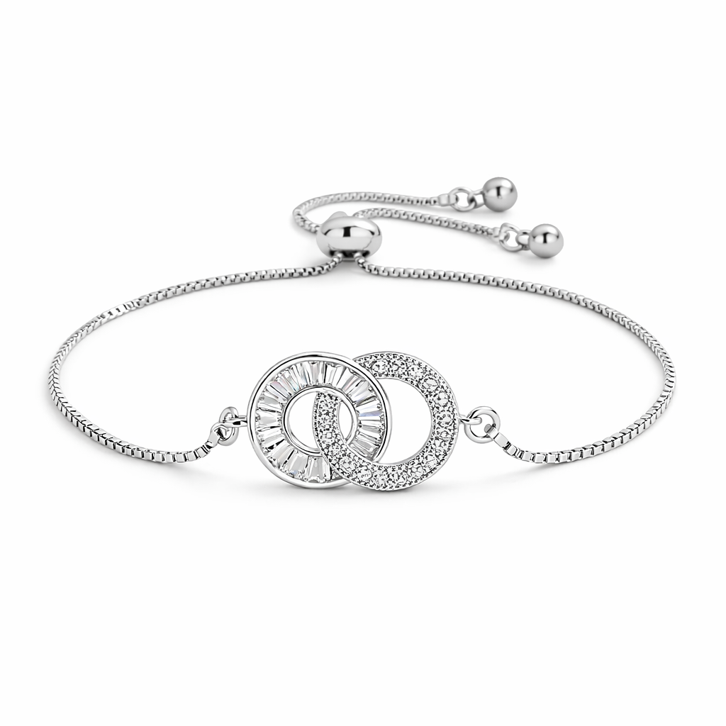 Cerchio di Fuoco — Bracciale in Rame Dorato con Diamante