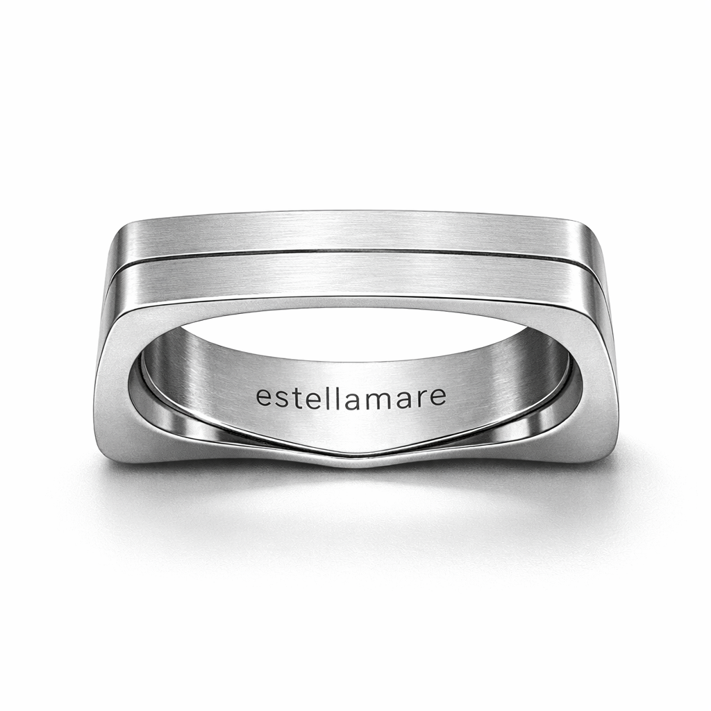 Ring Estellamare dal profilo geometrico